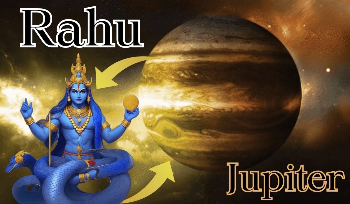 Jupiter & Rahu— a rare alignment of wisdom, expansion,  and  karmic transformation.